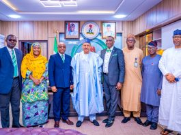 *COURTESY VISIT BY THE NIGERIAN INSTITUTE OF CHARTERED ARBITRATORS* (L–R) Staff, Nigerian Institute of Chartered Arbitrators (NICArb), Emmanuel Kwaya; Co-Chairman, NICArb, Hajiya Hassana Bala; Chief Operating Officer, NICArb, Mr. Williams Odah; Honourable Minister of Information and National Orientation, Mohammed Idris, fnipr; Chairman of the Nigerian Institute of Chartered Arbitrators 2026 Investiture & Awards Night Ceremony, Mr. Dapo Akinosun, SAN; Director-General, News Agency of Nigeria (NAN), Ali M. Ali; Member, NICArb, Prof. Oladele Akogan; and Director-General, Nigerian Television Authority (NTA), Comrade Salihu Abdulhamid Dembos, fnipr, during a courtesy visit by the Nigerian Institute of Chartered Arbitrators to the Honourable Minister on October 7, 2026, in Abuja. Photo: Khalid Ahmed/FMINO.