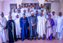 *COURTESY VISIT TO THE EXECUTIVE GOVERNOR OF NIGER STATE* The Chairman of the Niger State Development Forum (NSDF) and Honourable Minister of Information and National Orientation, Mohammed Idris, fnipr, led members of the Forum, including the Honourable Minister of State for Agriculture and Food Security, Senator Aliyu Sabi Abdullahi, on a courtesy visit to the Executive Governor of Niger State, Farmer Mohammed Umaru Bago, to strengthen collaboration and support ongoing development efforts in the state, on October 9, 2026, in Abuja. Photo: Khalid Ahmed/FMINO.