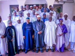 *COURTESY VISIT TO THE EXECUTIVE GOVERNOR OF NIGER STATE* The Chairman of the Niger State Development Forum (NSDF) and Honourable Minister of Information and National Orientation, Mohammed Idris, fnipr, led members of the Forum, including the Honourable Minister of State for Agriculture and Food Security, Senator Aliyu Sabi Abdullahi, on a courtesy visit to the Executive Governor of Niger State, Farmer Mohammed Umaru Bago, to strengthen collaboration and support ongoing development efforts in the state, on October 9, 2026, in Abuja. Photo: Khalid Ahmed/FMINO.