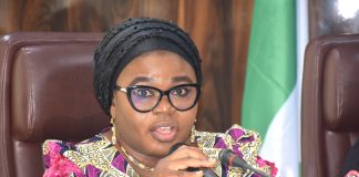 Ag. National Coordinator/CEO of the SERVICOM Office, Mrs. Helen Lawal delivering her Keynote Address during her tour of the 2026 International Customer Service Week at the Independent National Electoral Commission (INEC) on 9th October, 2026 in Abuja.