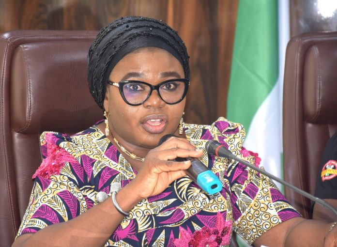 Ag. National Coordinator/CEO of the SERVICOM Office, Mrs. Helen Lawal delivering her Keynote Address during her tour of the 2026 International Customer Service Week at the Independent National Electoral Commission (INEC) on 9th October, 2026 in Abuja.