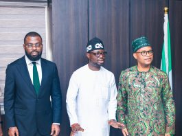 R–L: Mr. Olubunmi Olusanya, Permanent Secretary; Dr. Bernard M. Doro, Honourable Minister of Humanitarian Affairs and Poverty Reduction; and Mr. Ayodeji Oludare Sotinrin, Managing Director/Chief Executive Officer of the Bank of Agriculture (BOA), during the inauguration of the Technical Working Committee on the Bank of Agriculture’s proposal for a partnership under the Renewed Hope Resilient Livelihood Pathways Programme.