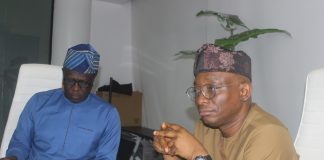 The Director-General/CEO, Bureau of Public Procurement (BPP), Dr. Adebowale A. Adedokun, FCIPS, (R); and the Managing Director/CEO, Nigerian Electricity Management Services Agency (NEMSA), Engr. Olusegun Adesayo, FNSE, (L) during the courtesy visit in Abuja.