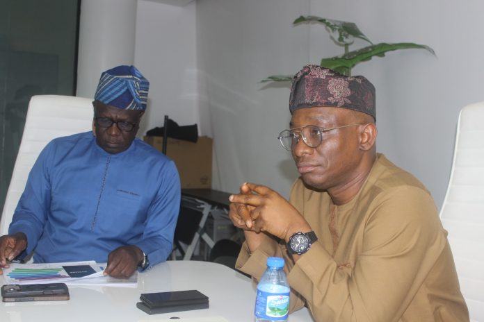 The Director-General/CEO, Bureau of Public Procurement (BPP), Dr. Adebowale A. Adedokun, FCIPS, (R); and the Managing Director/CEO, Nigerian Electricity Management Services Agency (NEMSA), Engr. Olusegun Adesayo, FNSE, (L) during the courtesy visit in Abuja.