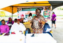 R- L: The representative of the permanent secretary, Deputy Director, Nutrition Department, Mrs Mfawa Tom Usani, HRM, Adaluka Panya, Queen of Karu Kingdom along with other dignitaries at the event.