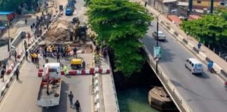 Federal Ministry of Works commences urgent repairs of the bridge in Lagos
