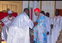 Oba of Benin Honours First Lady Remi Tinubu with Ikele Coral Bead Oba of Benin Honours First Lady Remi Tinubu with Ikele Coral Bead