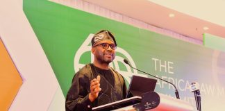 Hon. Minister of Innovation, Science and Technology, Dr. Kingsley Tochukwu Udeh, SAN, delivering his Keynote address at the 2nd Edition of the African Raw Materials Summit (ARMS 2026) Themed: “From African Feedstock to African Factory” today in Abuja.