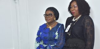 Ag. National Coordinator/CEO of the SERVICOM Office, Mrs. Helen Lawal and NUPRC’s Director of Host Communities, Mrs. Ejiro Ufondu, during the celebration of 2026 Customer Service Week at the Commission Headquarters in Abuja on 20th October, 2026.