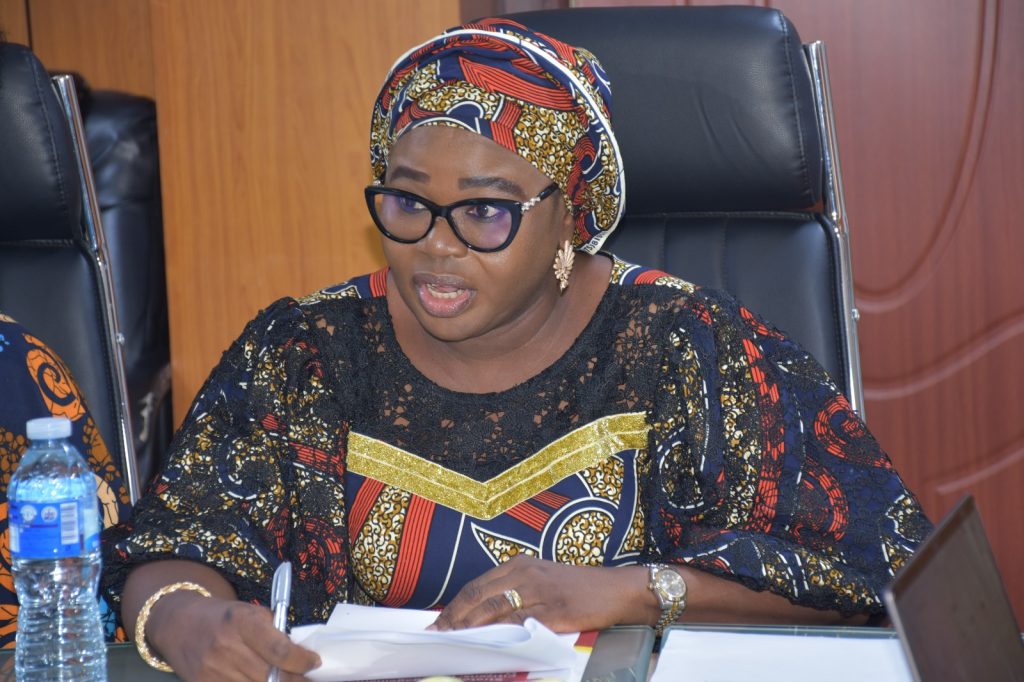 Ag. National Coordinator/CEO of the SERVICOM Office, Mrs. Helen Lawal delivering the Keynote Address during her official courtesy visit to the Ministry on 2stt October, 2026 in Abuja.