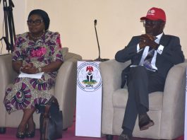 L – R; Ag. National Coordinator/CEO of the SERVICOM Office, Mrs. Helen Lawal and representative of the ICPC Chairman/Director of Special Services, Prince Hassan Mohammed during the symposium organised to commemorate Year 2026 Customer Service Week by the Independent Corrupt Practices and Other Related Offences Commission (ICPC) on 22nd October, 2026 in Abuja.
