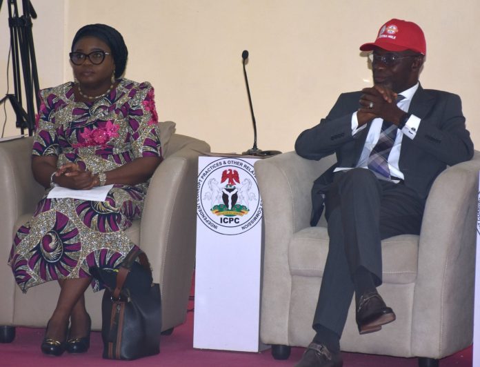 IMG-20261023-WA0007 L – R; Ag. National Coordinator/CEO of the SERVICOM Office, Mrs. Helen Lawal and representative of the ICPC Chairman/Director of Special Services, Prince Hassan Mohammed during the symposium organised to commemorate Year 2026 Customer Service Week by the Independent Corrupt Practices and Other Related Offences Commission (ICPC) on 22nd October, 2026 in Abuja.
