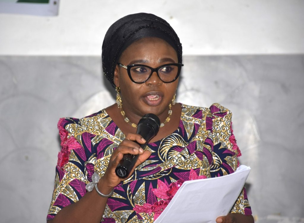 Ag. National Coordinator/CEO of the SERVICOM Office, Mrs. Helen Lawal delivering the Keynote Address during the launch and unveiling of FCT Pension Department Service Charter and celebration of Year 2026 Customer Service Week on 22nd October, 2026 in Abuja.