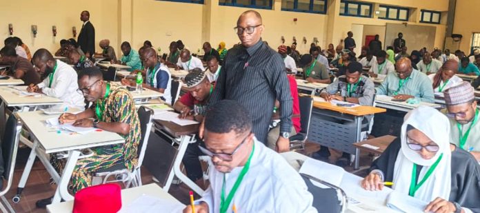 *BPP DG, Dr. Adebowale A. Adedokun, FCIPS, supervising the Batch A 2026 MCPPCDTP examination for procurement officers at the PTDF Centre, Port Harcourt.*
