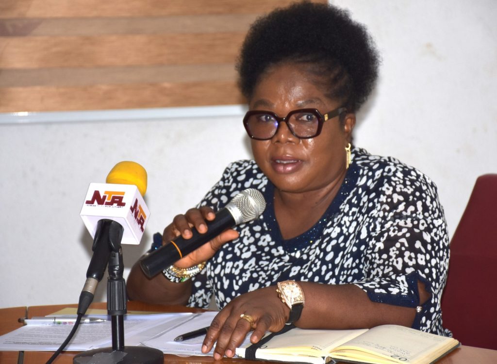 Head of SERVICOM Operations Mrs. Ngozi Akinbodewa delivering the Opening Remarks of the Ag. National Coordinator during the ongoing Q3 Charter Performance Reporting Breakfast Meeting at SERVICOM Office, Presidency on 26th October, 2026 in Abuja.